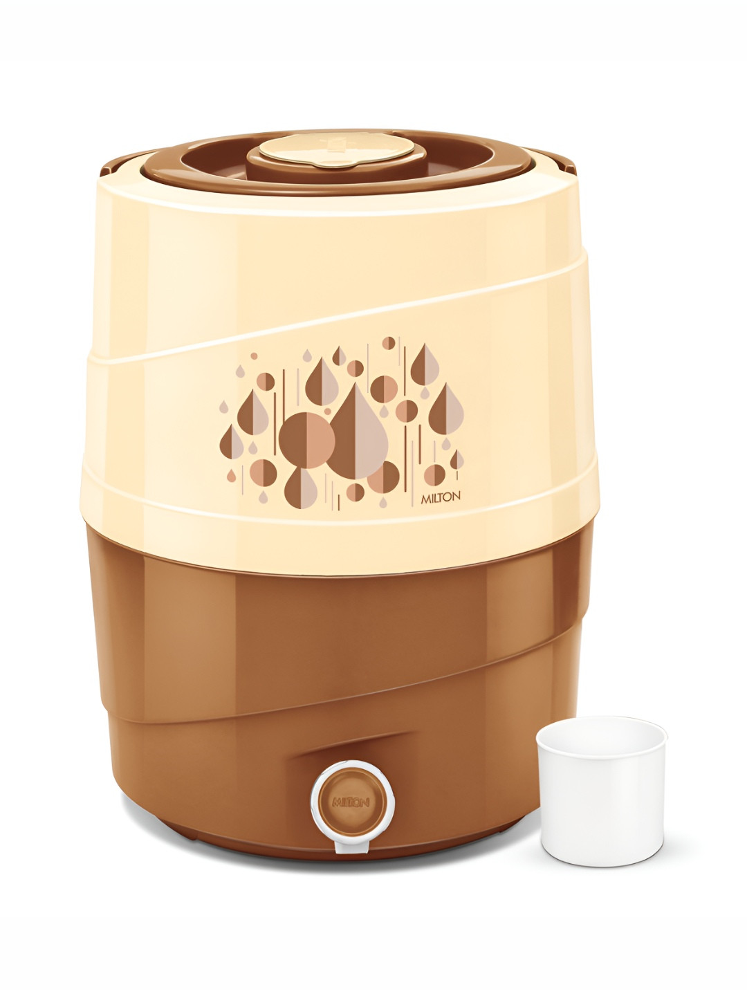 Milton Kool Rover Brown & Cream Colored Printed Water Jug 19L