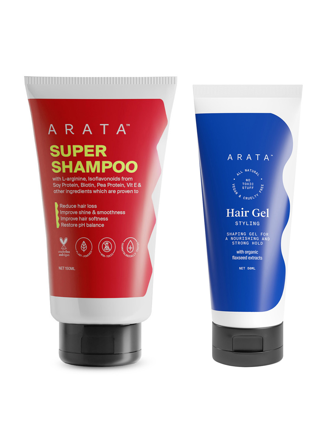 ARATA Set of Super Shampoo - 150ml & Styling Hair Gel - 50ml