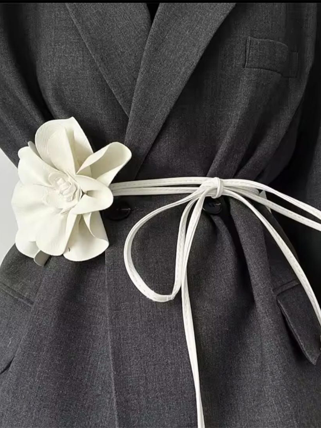 Beau Design Women Floral Tie-Up Belt