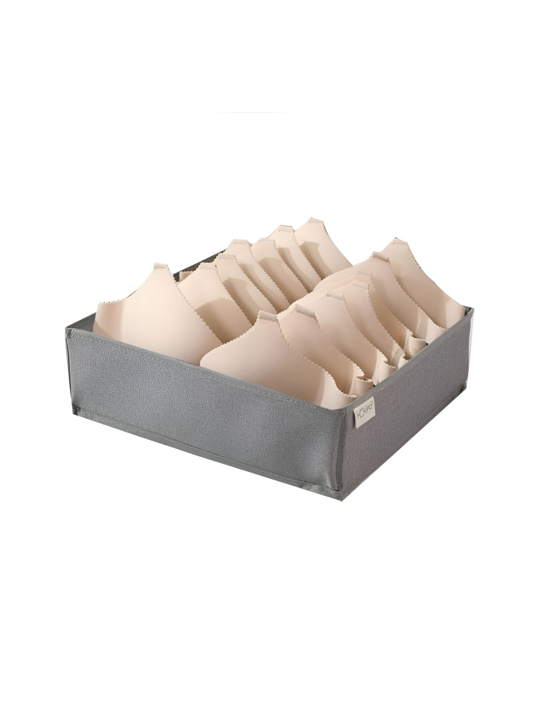 HOKIPO Grey 7 Slot Lingerie & Undergarments Organiser