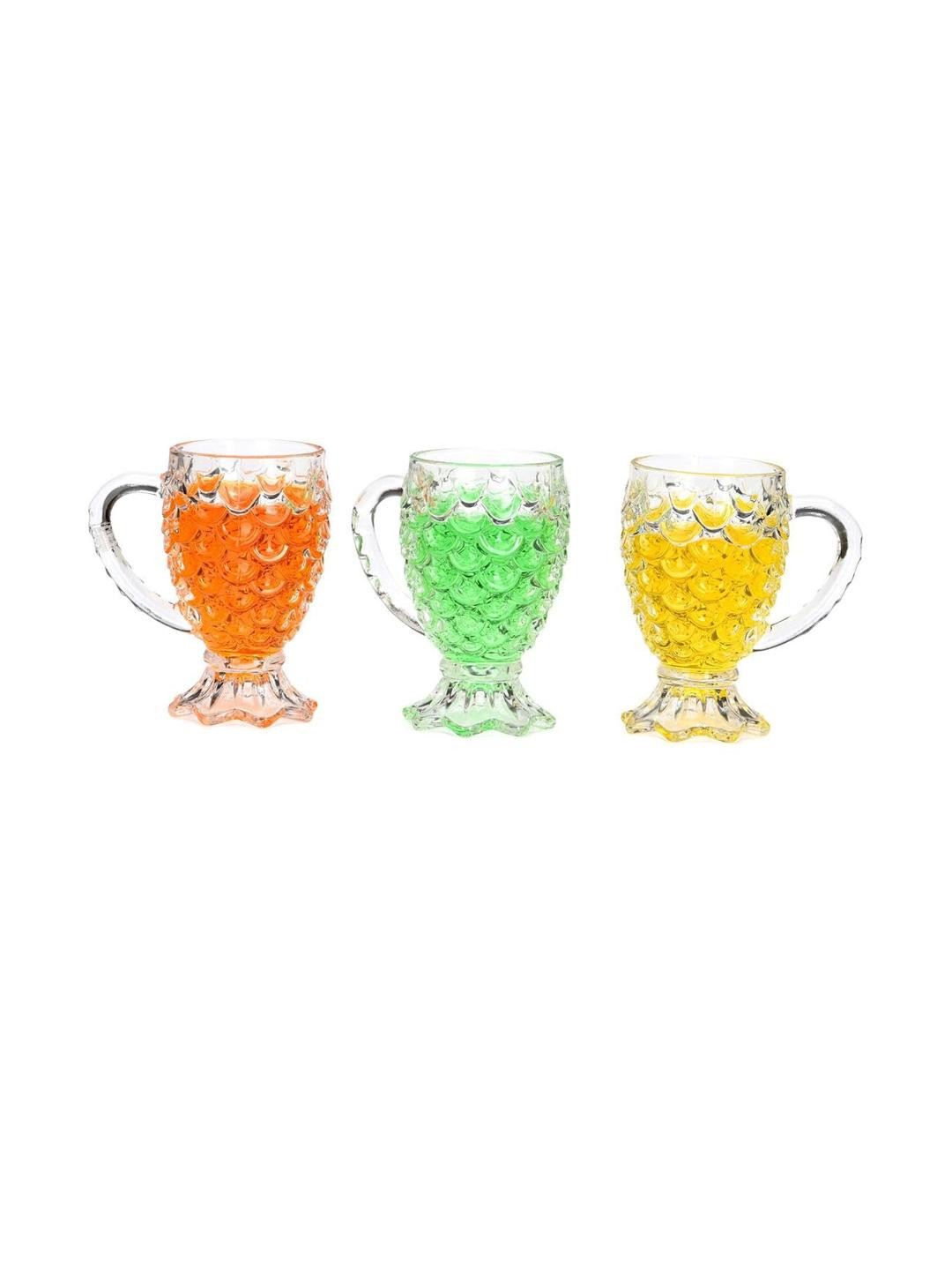 Somil Clear Glass Coffee & Tea Cup / Mug, Enjoy Your Drink in Style, Pack of 3, 120 Ml, 6.5 X 10 X 11.2 CM