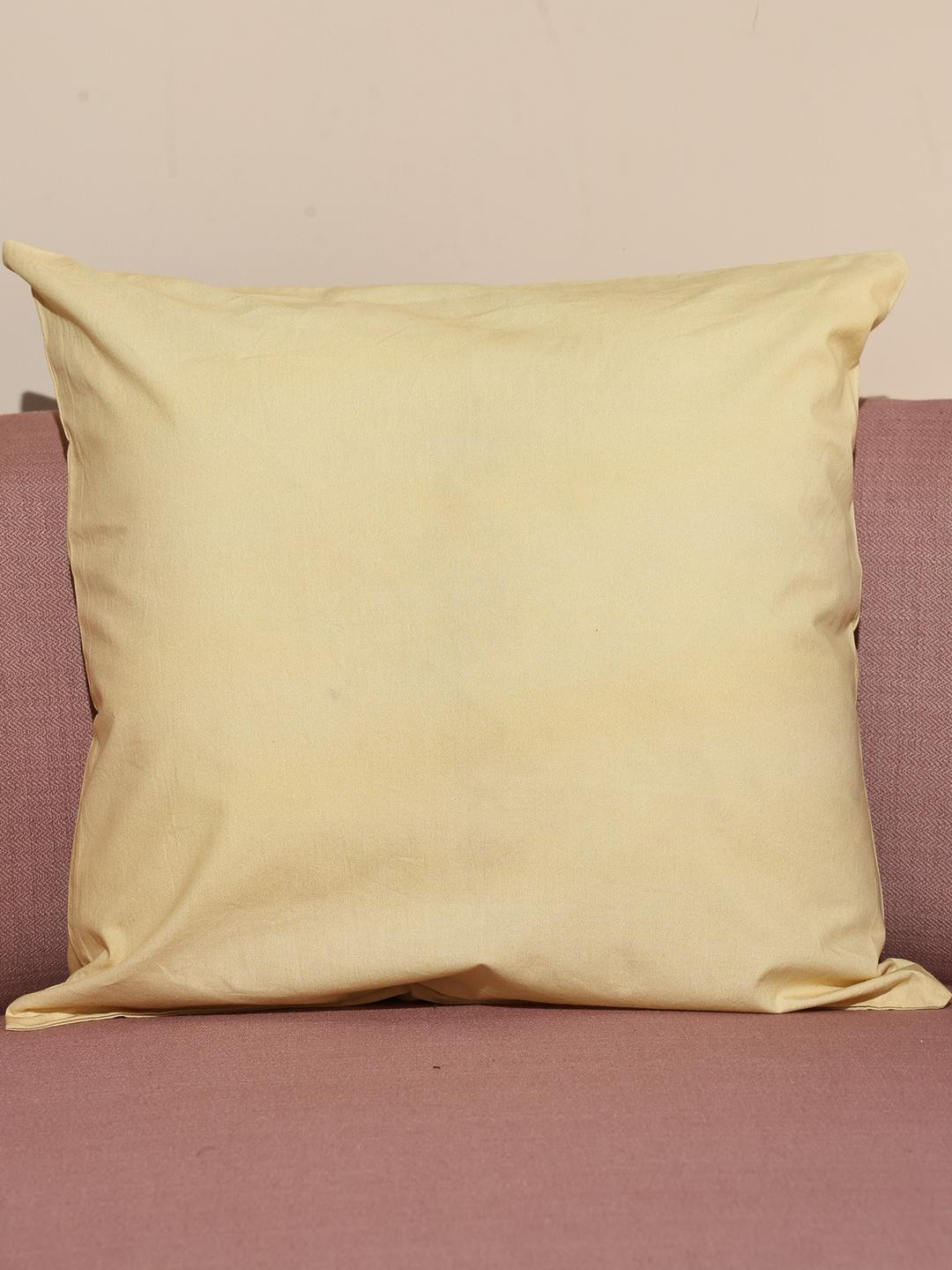 Crown of Poppies Yellow Pack Of 1 Square Cushion Covers