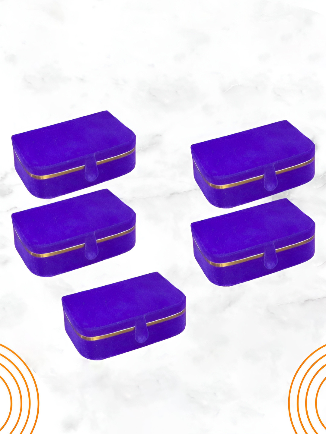 Ajabh Blue Set of 5 Reusable Jewellery Organisers