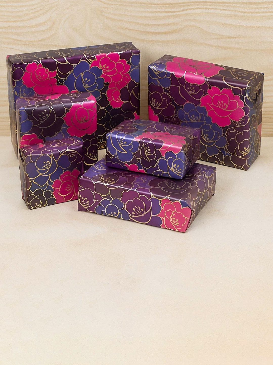 La Trove Floral Wedding Birthday Packing Paper Stationery