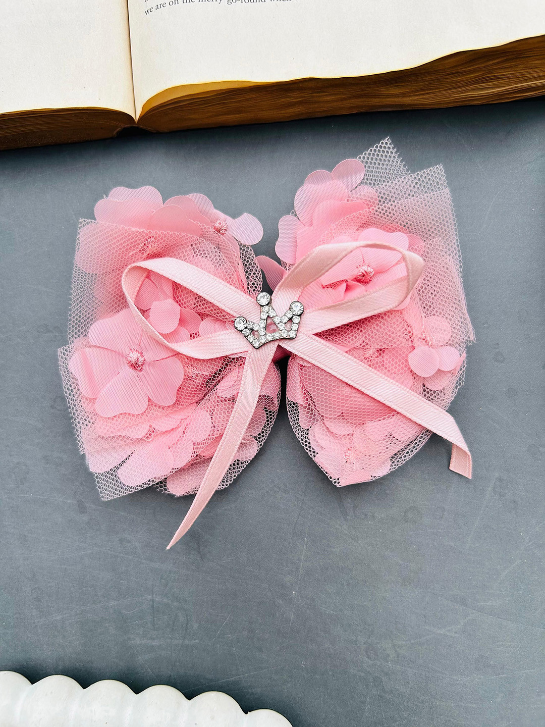 Radhya Accessories Women Princess Bloom Hair Bow Clip