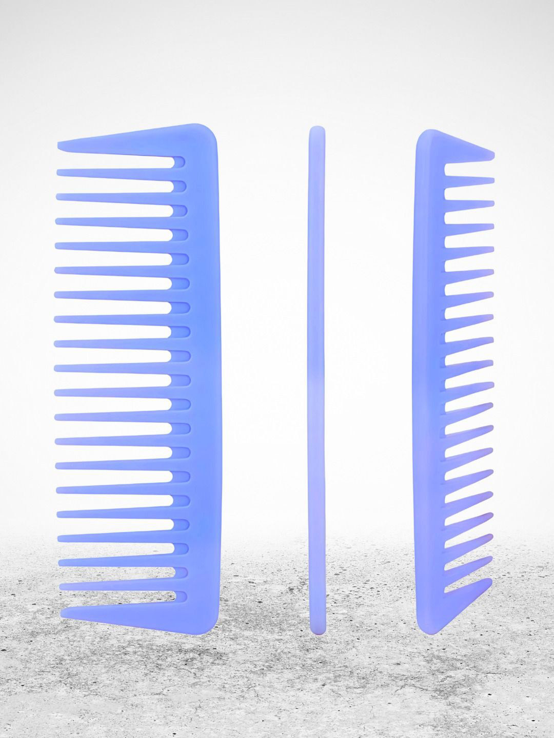 KOLORUP BEAUTY Wide Tooth Comb For Effortless Detangling- Blue