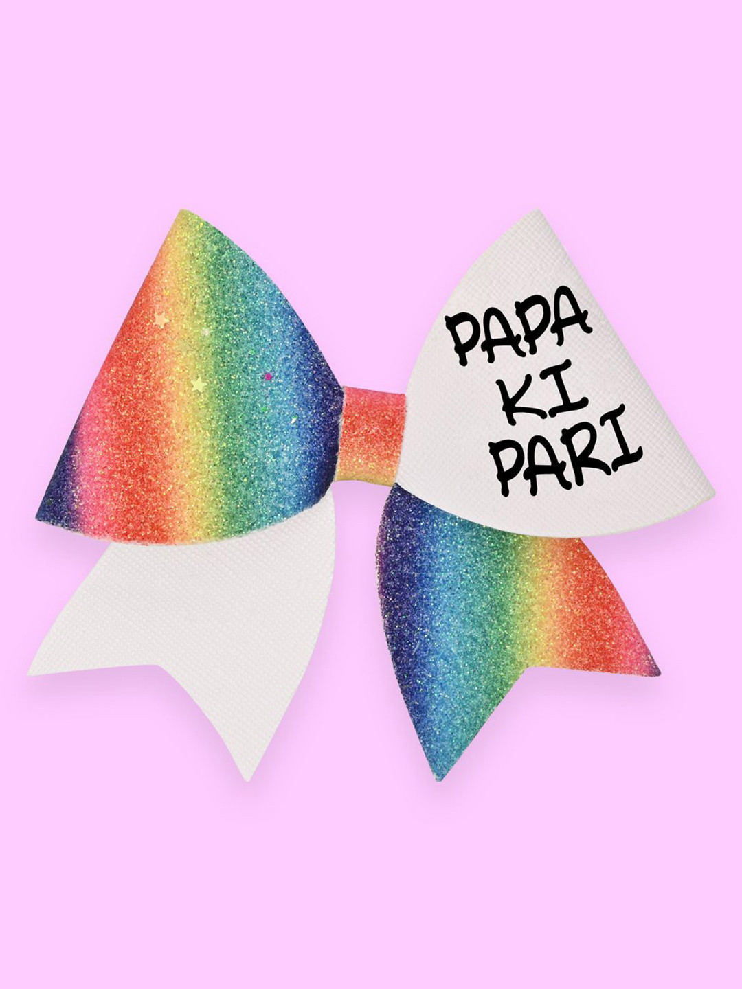 Aye Candy Girls Embellished Papa Ki Pari Text Sailor Bow Alligator Hair Clip