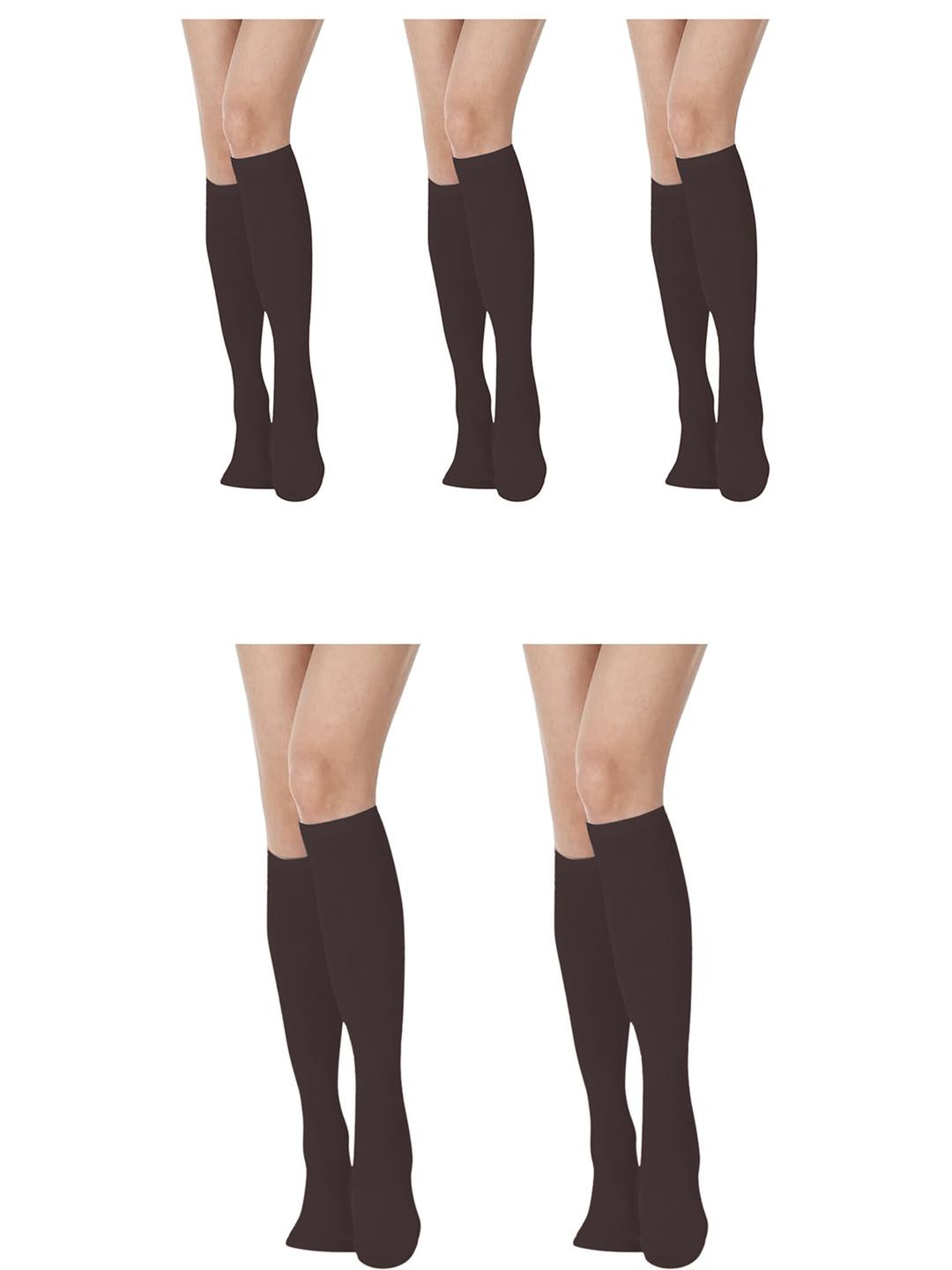 MUKHAKSH Women Brown Socks