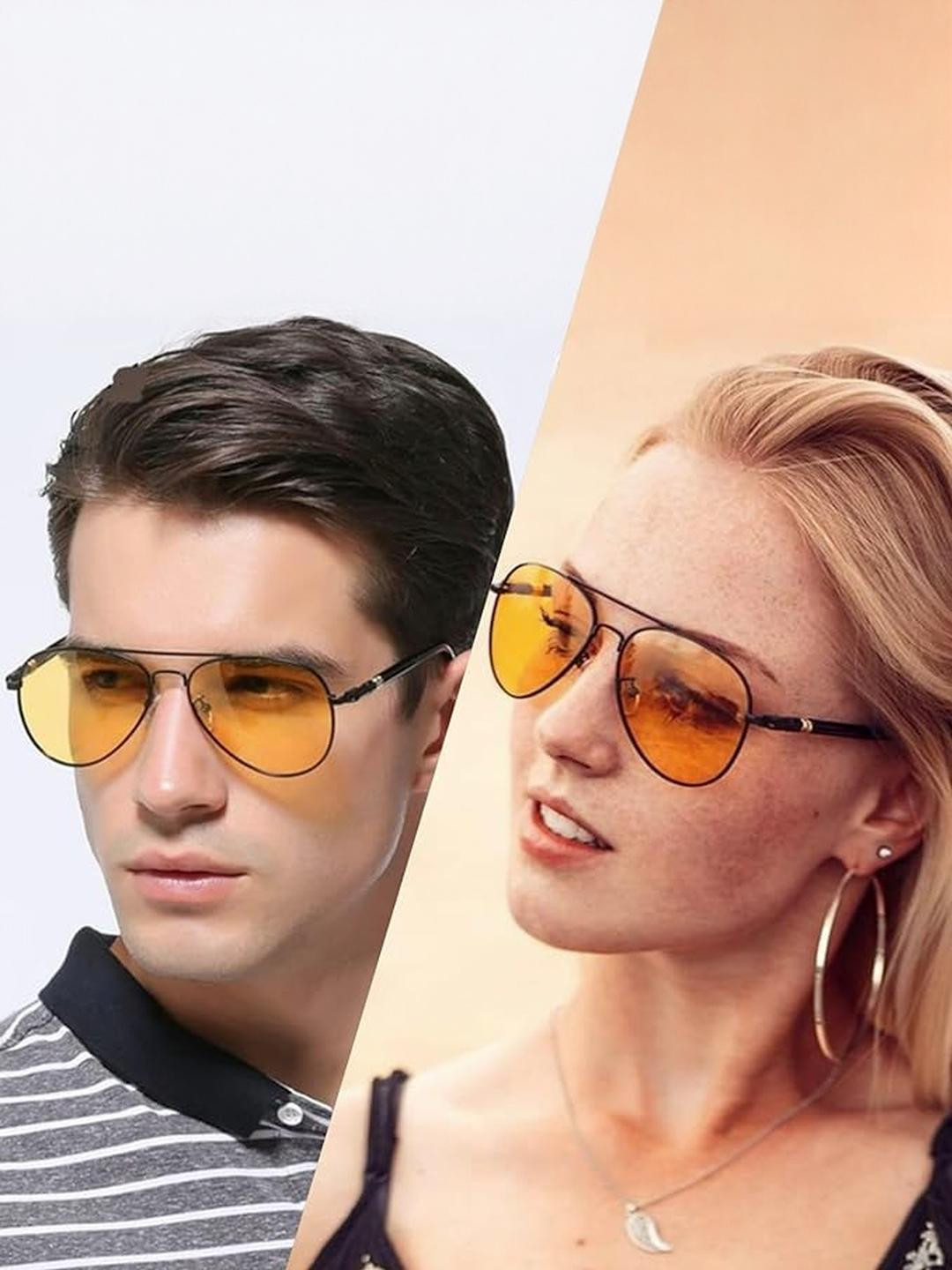 Arzonai Unisex Yellow Sunglasses