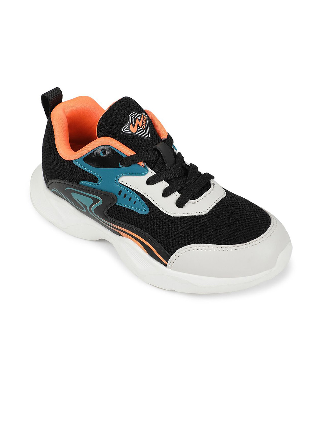 Campus TOOL CH CHILD Kids Colourblocked Round Toe Lace Ups Running Non-Marking Shoes