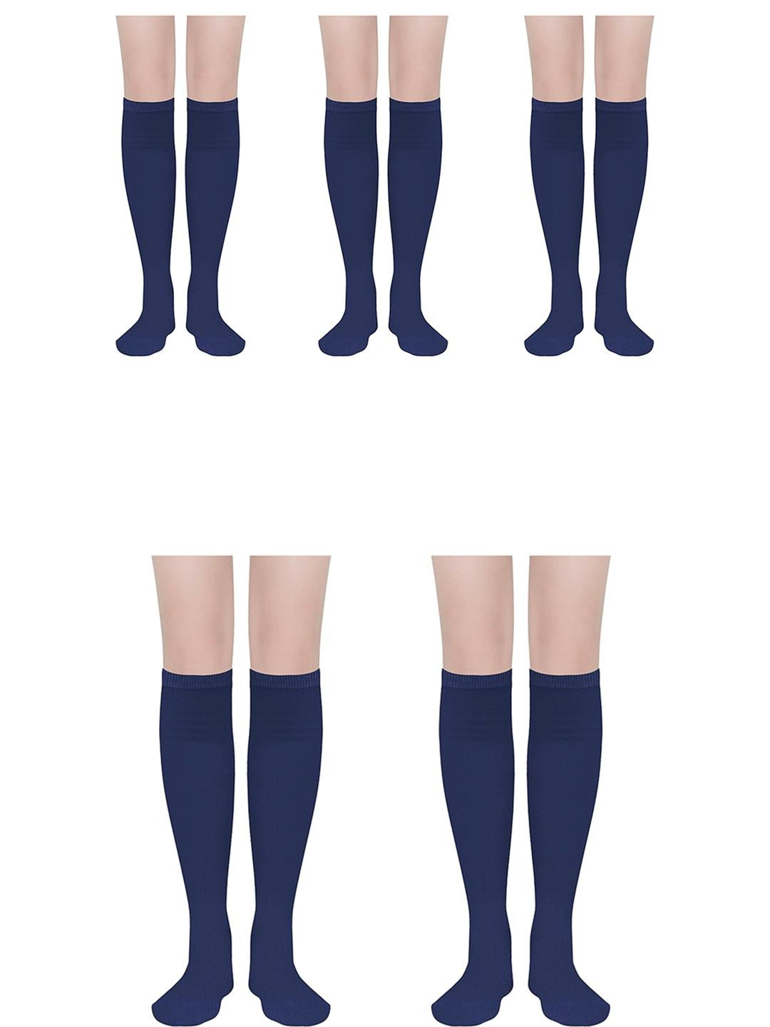 MUKHAKSH Women Navy Blue Socks