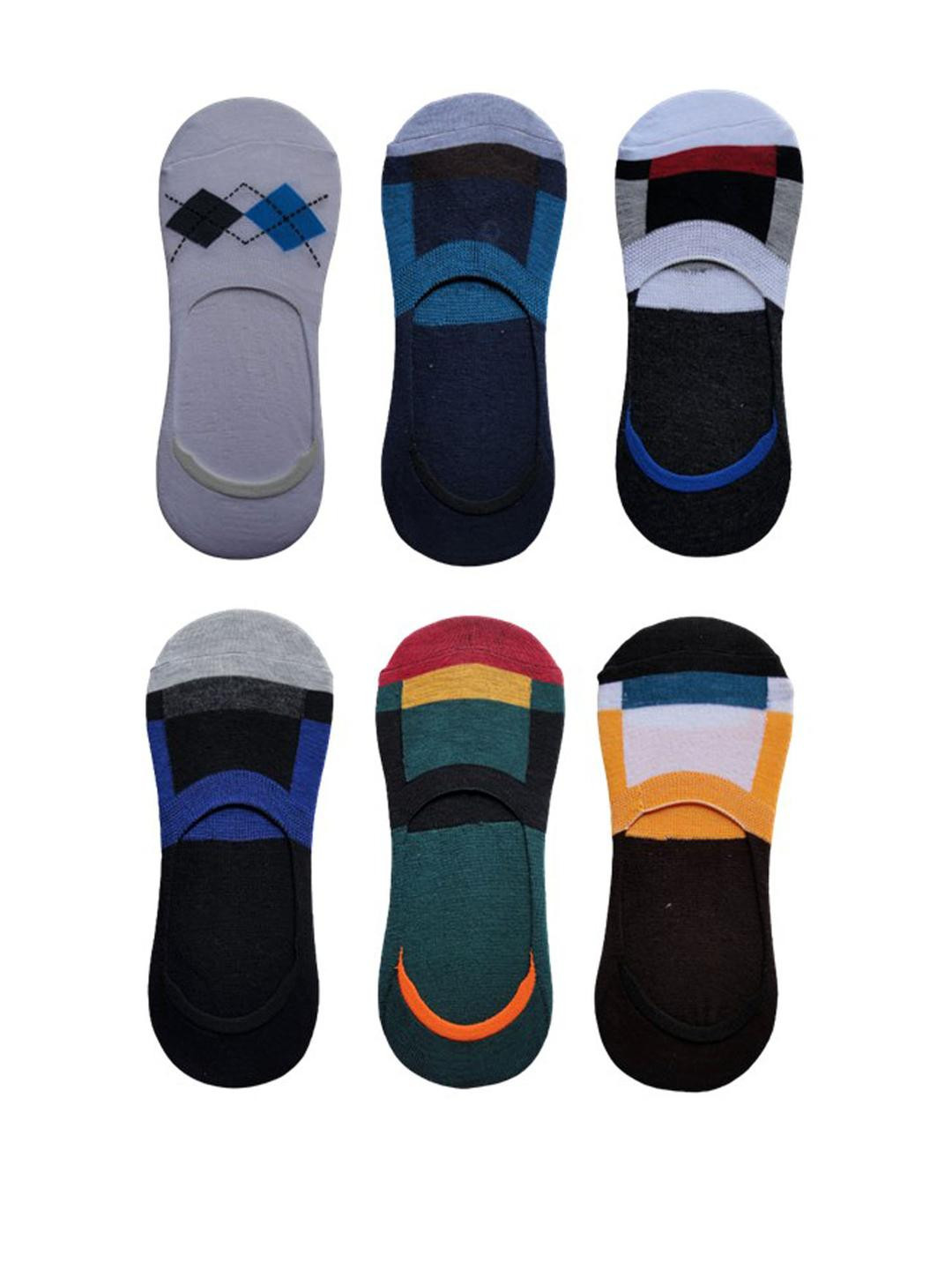 VOICI Pack of 6 Multicolor Loafer Socks