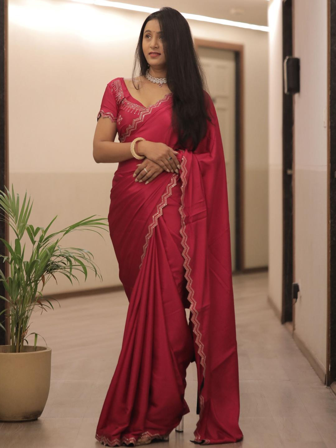 Arham Vastra Embellished Embroidered Saree