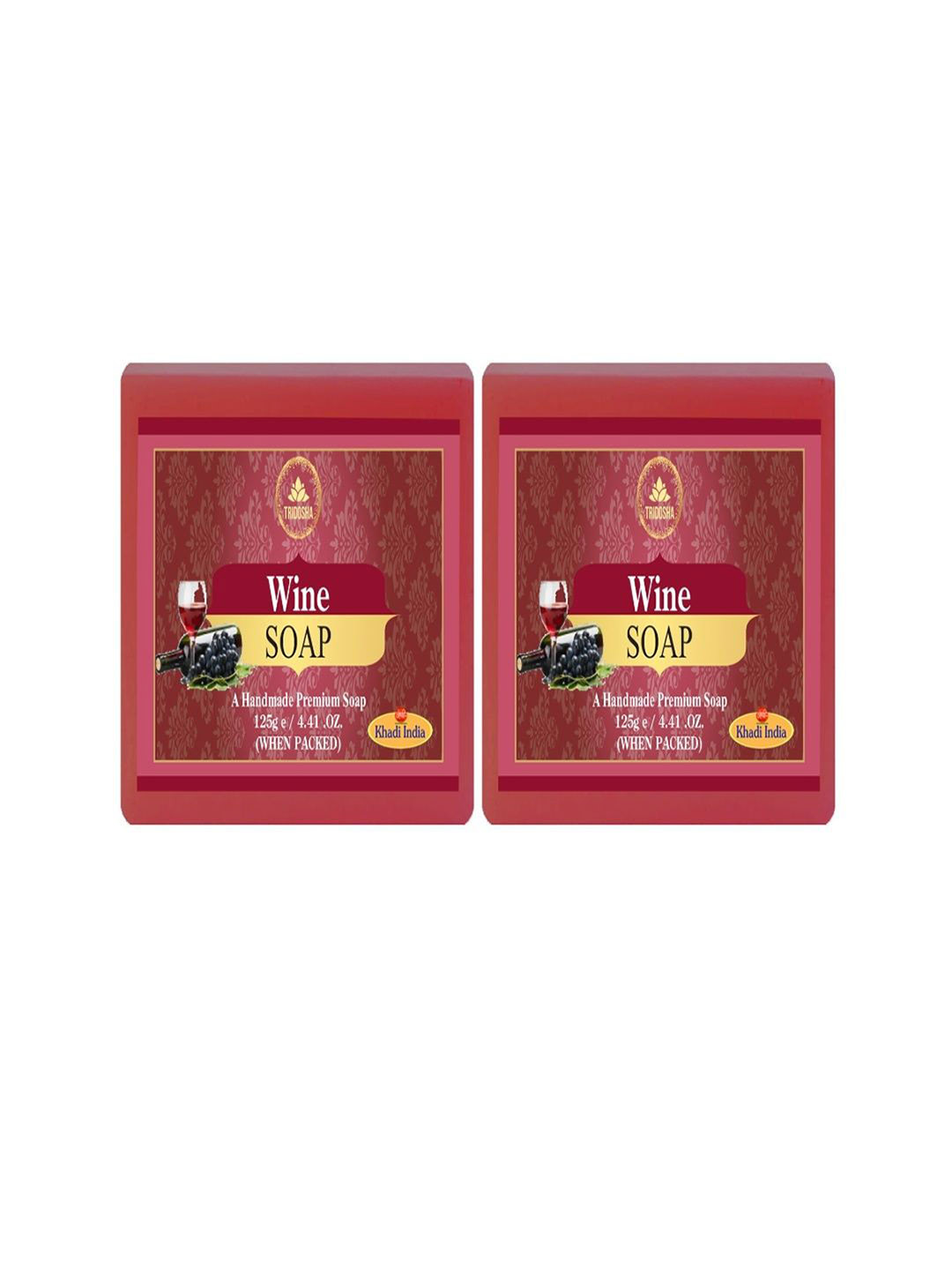 Tridosha Set Of 2 Moisturizing Red Wine Soap - 125 g Each