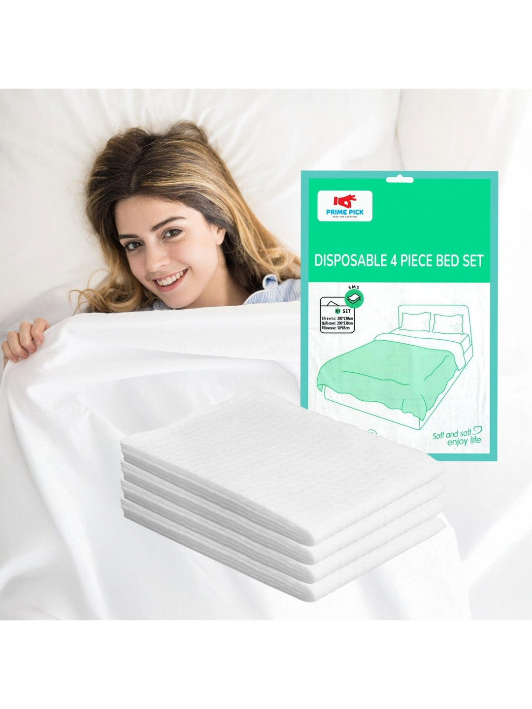 prime pick White King Bedsheet with Pillow Covers