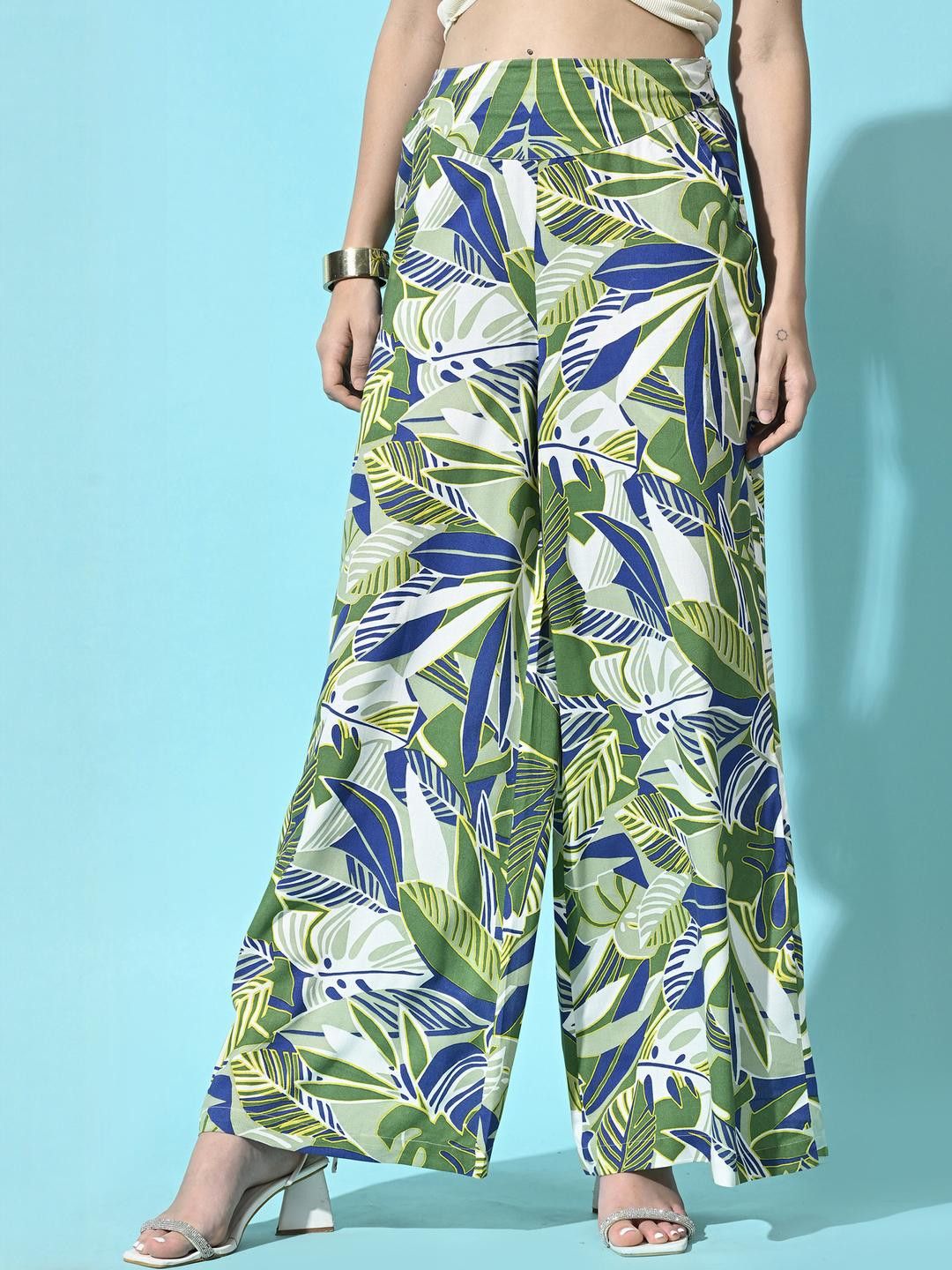 SMERA MART Rayon Printed Trouser for Women