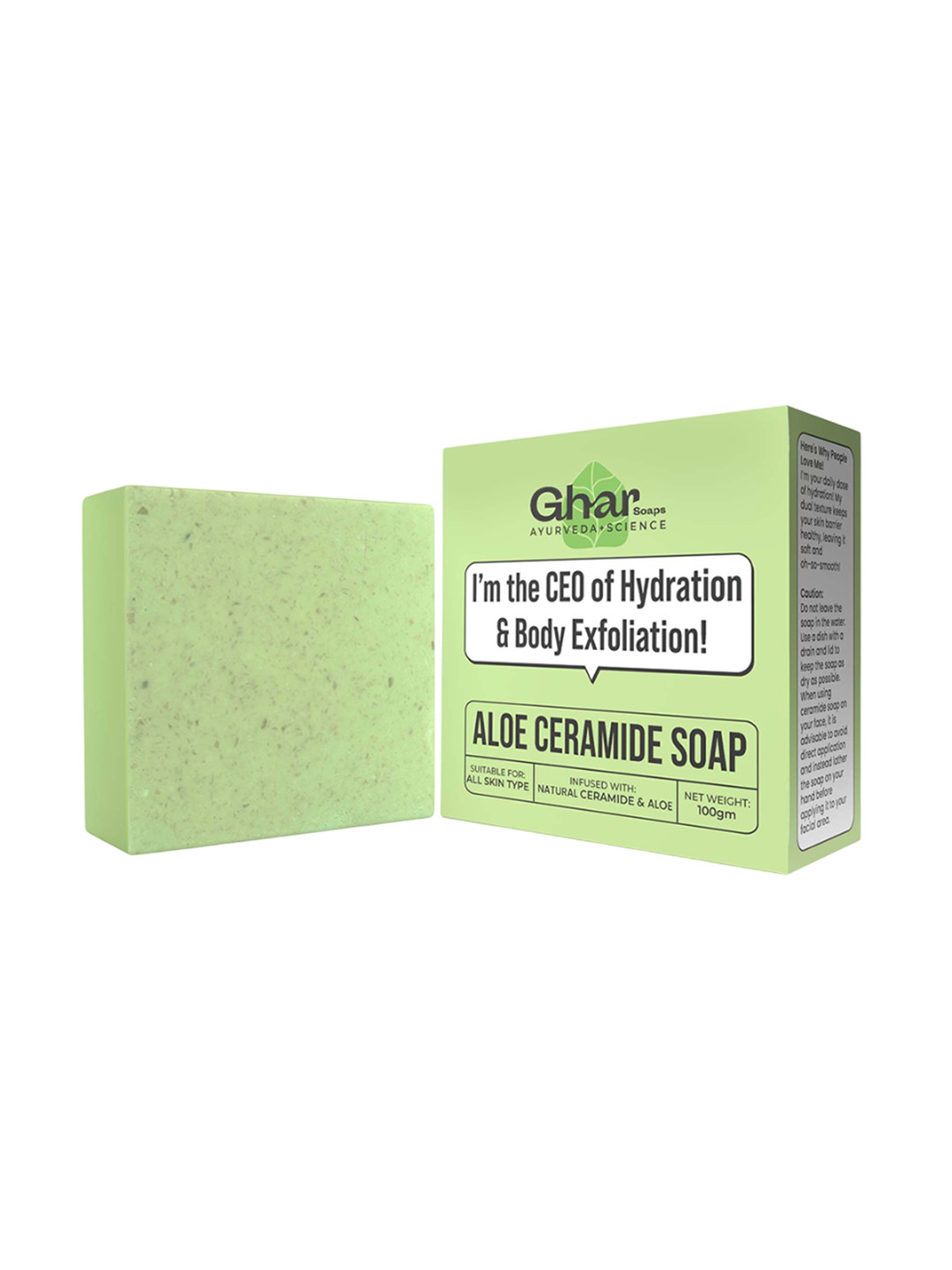 GHAR SOAPS Aloe Ceramide Soap For Hydration - 100 g