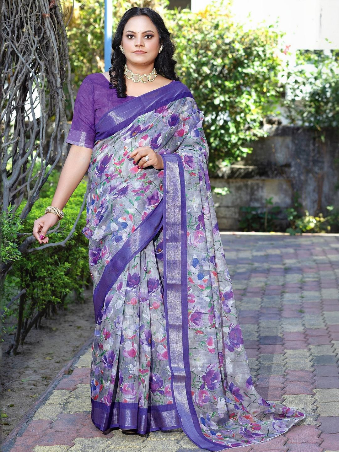 COLOURSOUL Floral Printed Saree