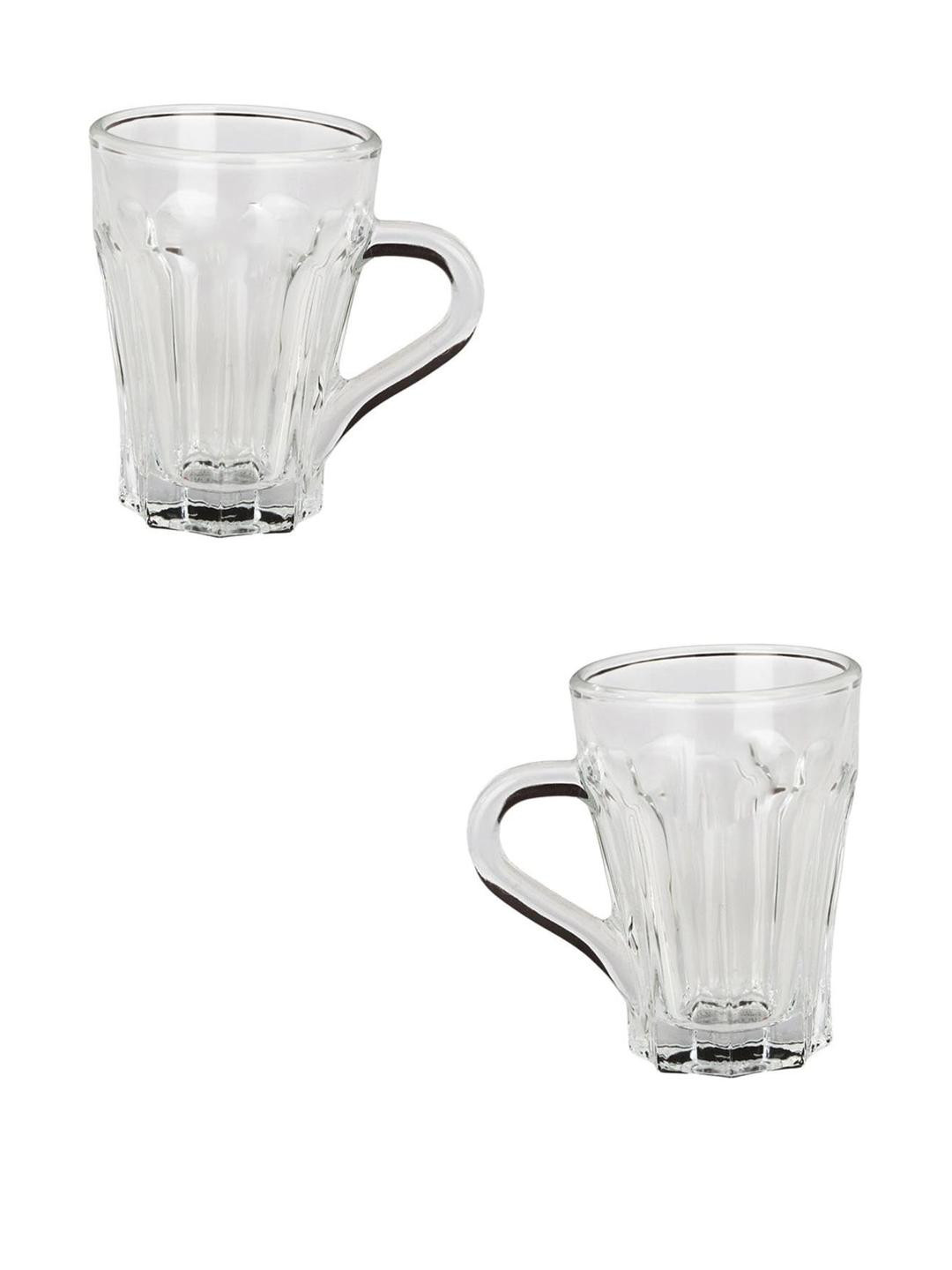 Somil Glass Tea Cup, Set of 2-cp34, Clear, 330 Ml