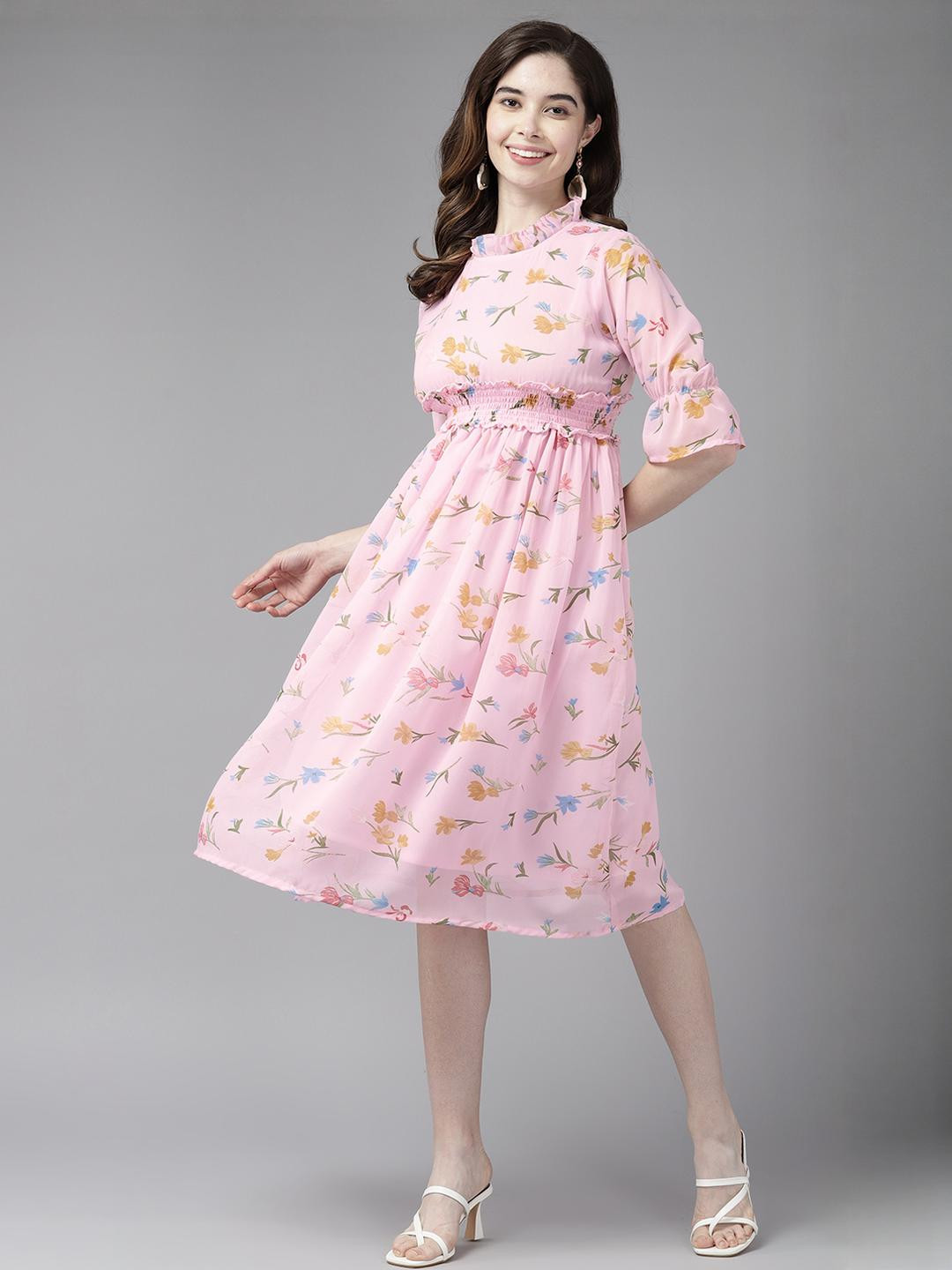 Pink Georgette Dresses