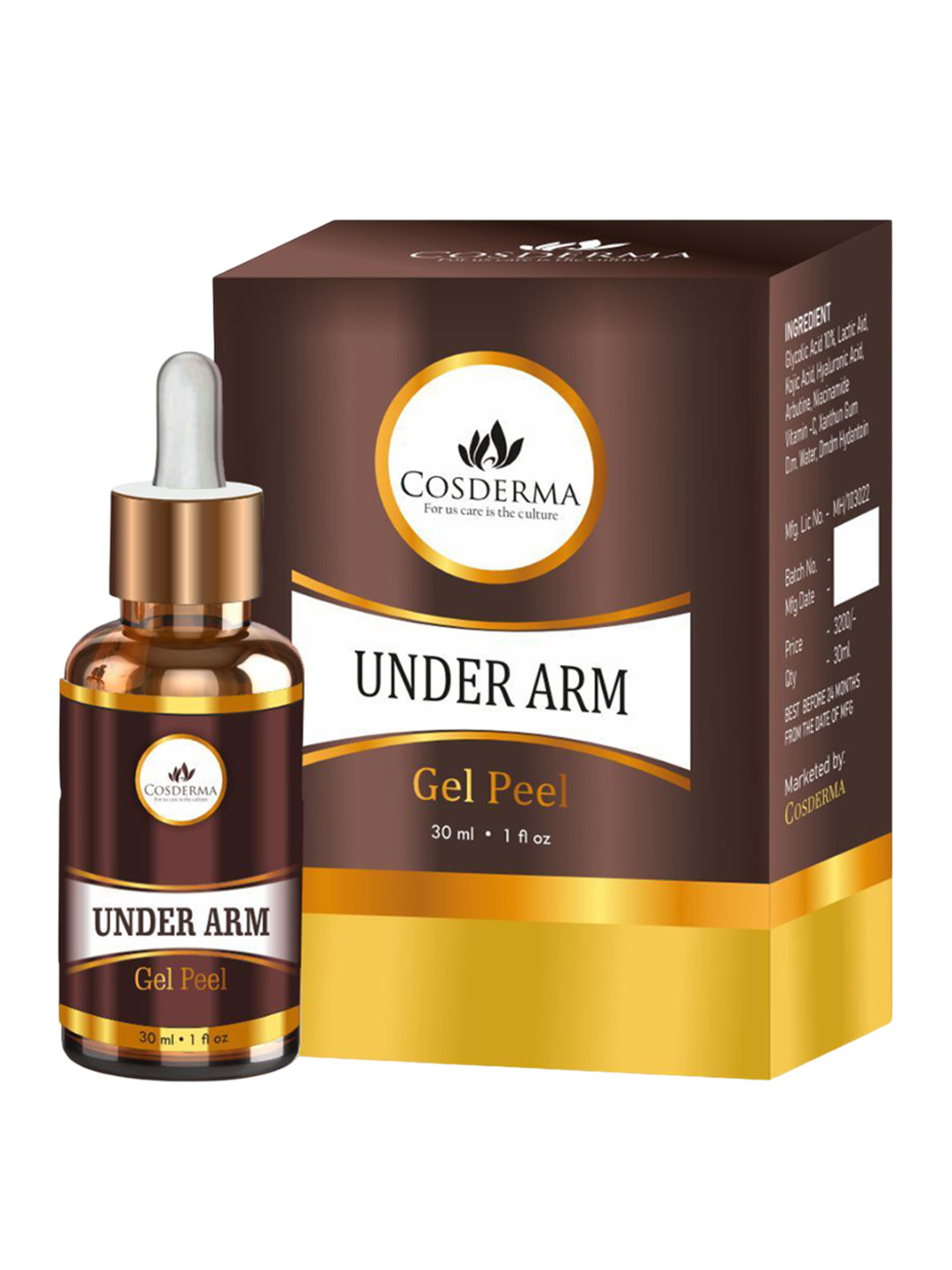 COSDERMA Under Arm Peel With Glycolic Acid 15% - 30 ml
