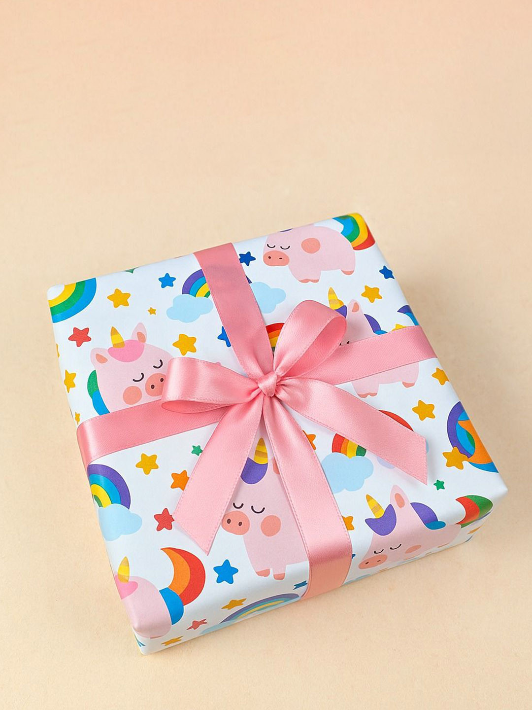 La Trove Set Of 10 Self Design Unicorn Design Gift Wrapping Paper