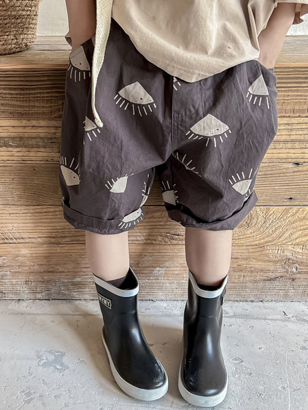 LULU & SKY Girls Novelty Print Mid Rise Loose Fit Shorts