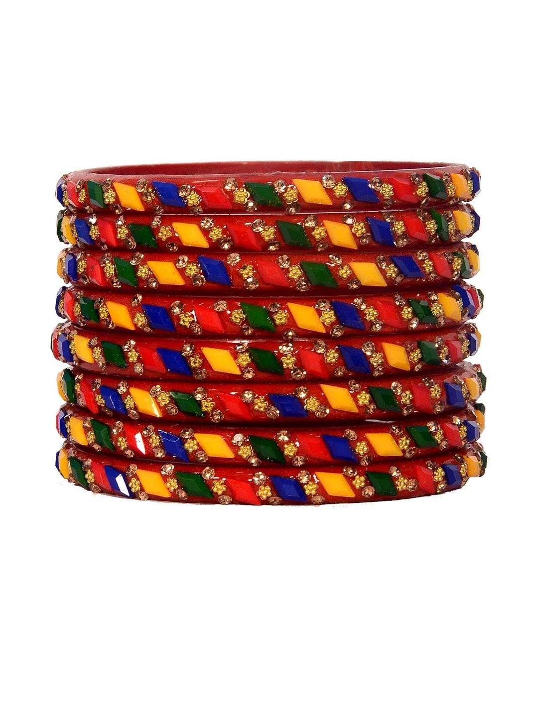 HouseOfCommon  Multi Glass Zircon Bangles