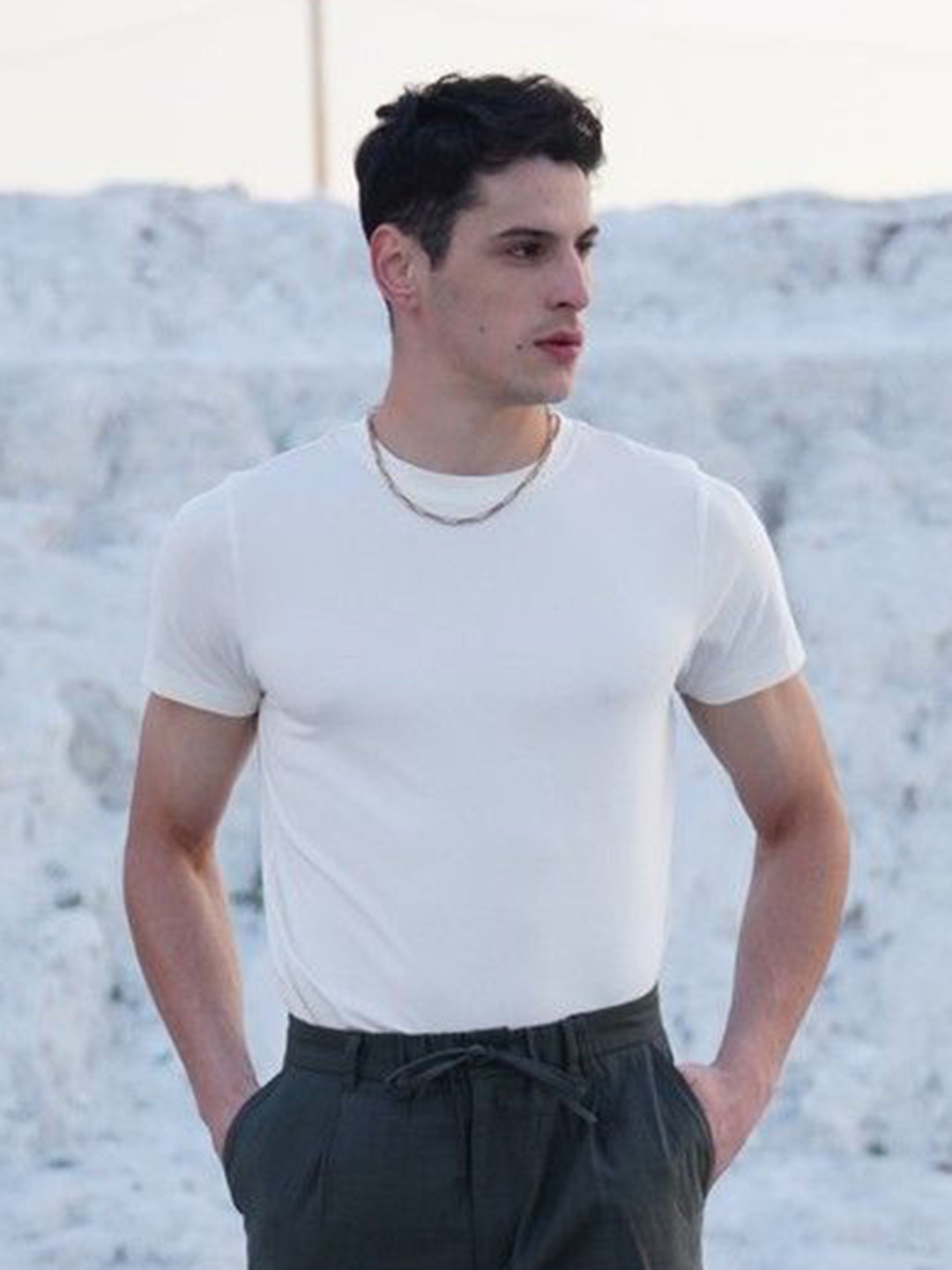 COVE AND LANE Round Neck Slim Fit T-shirt