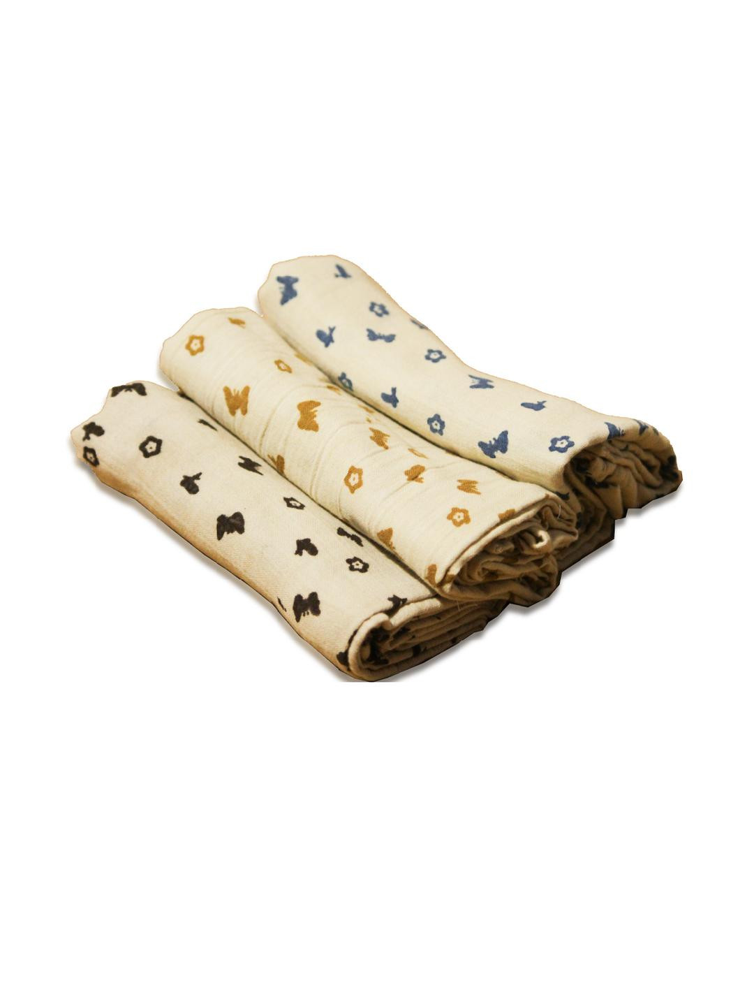 GRAZIO Infants Pack of 3 Printed Soft Swaddle