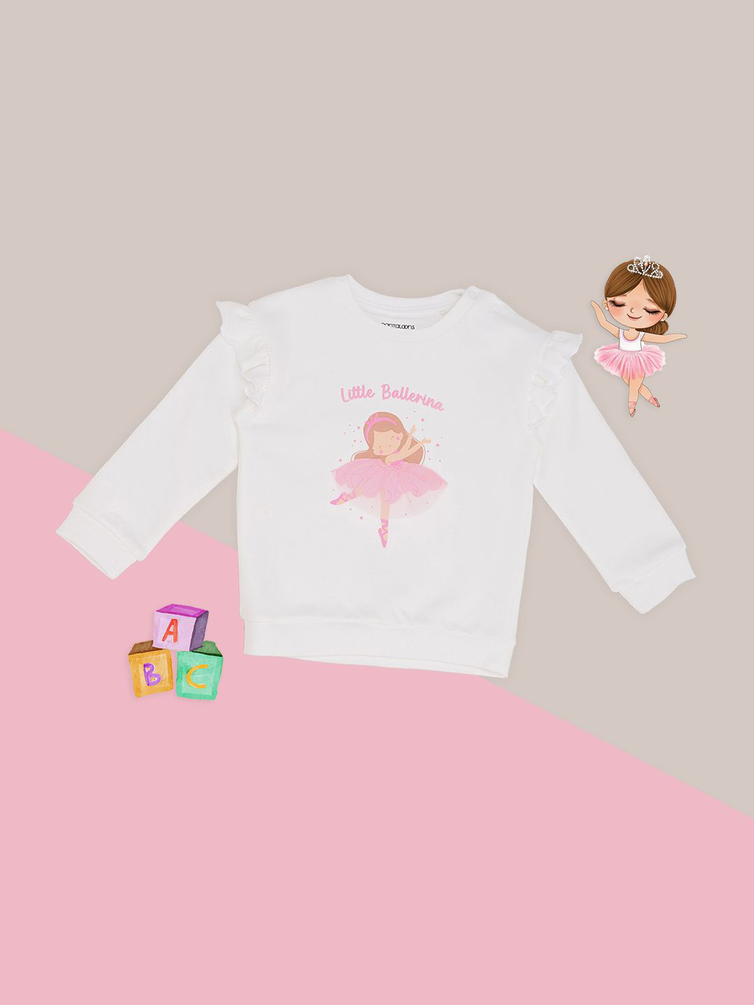 Pantaloons Baby Girls Printed Pure Cotton Sweatshirt