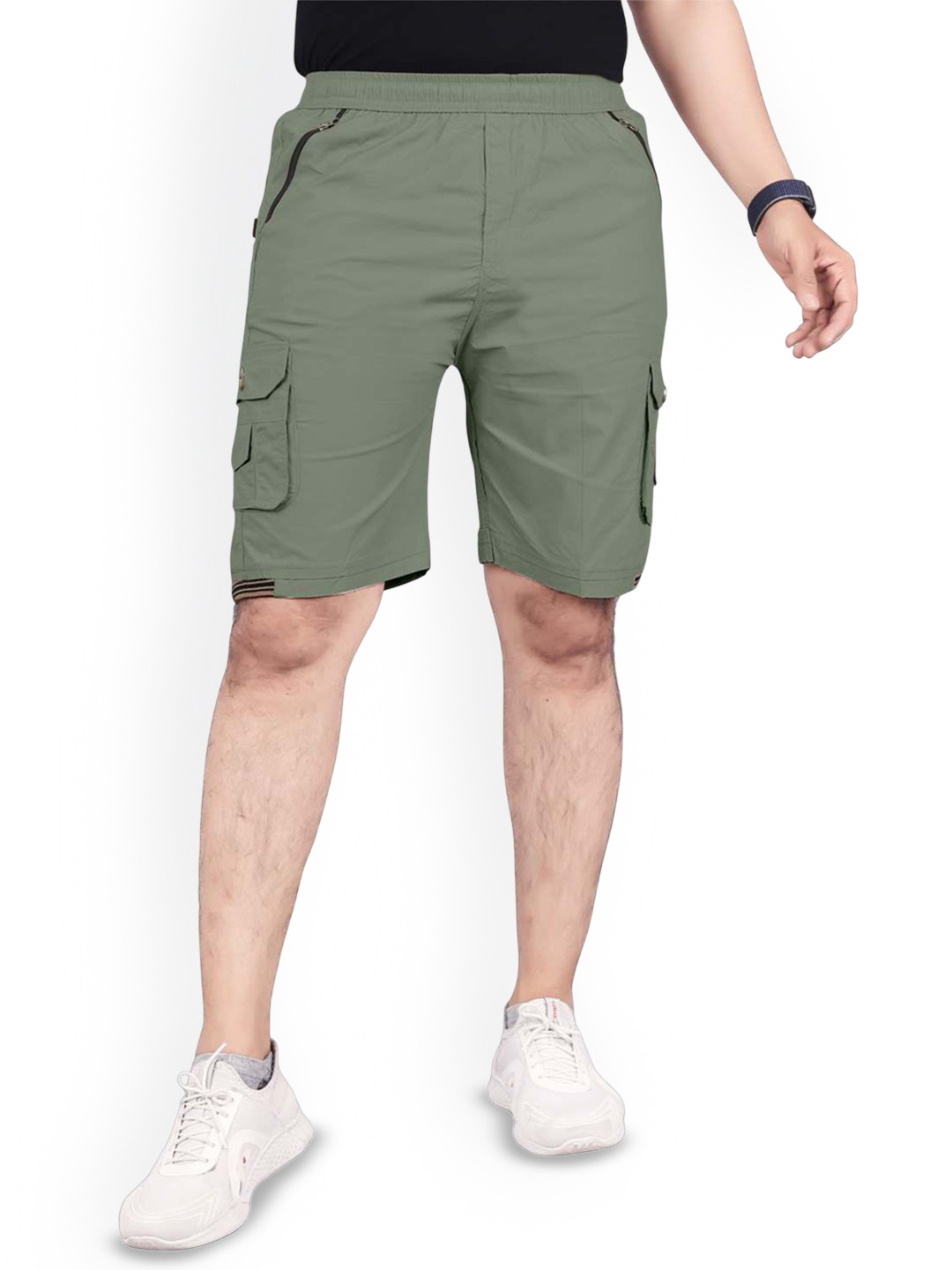 MARUTI ENTERPRISE Men Pure Cotton Cargo Short-Length Pant