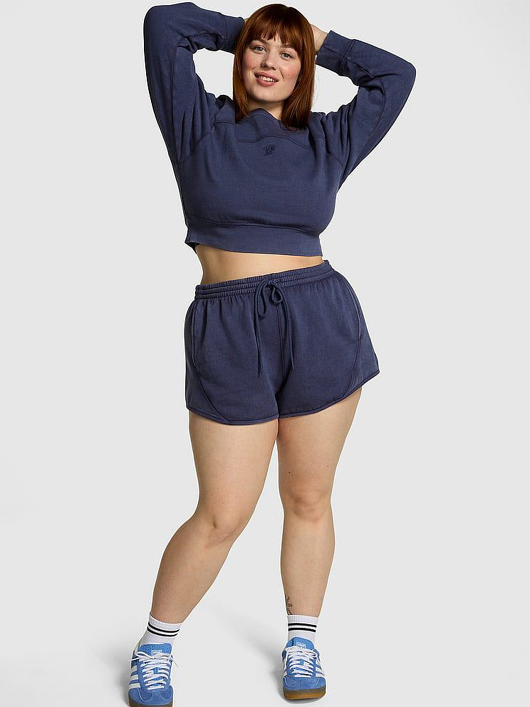 Victoria's Secret PINK Ivy Women Ribbed Cropped Sweatshirt