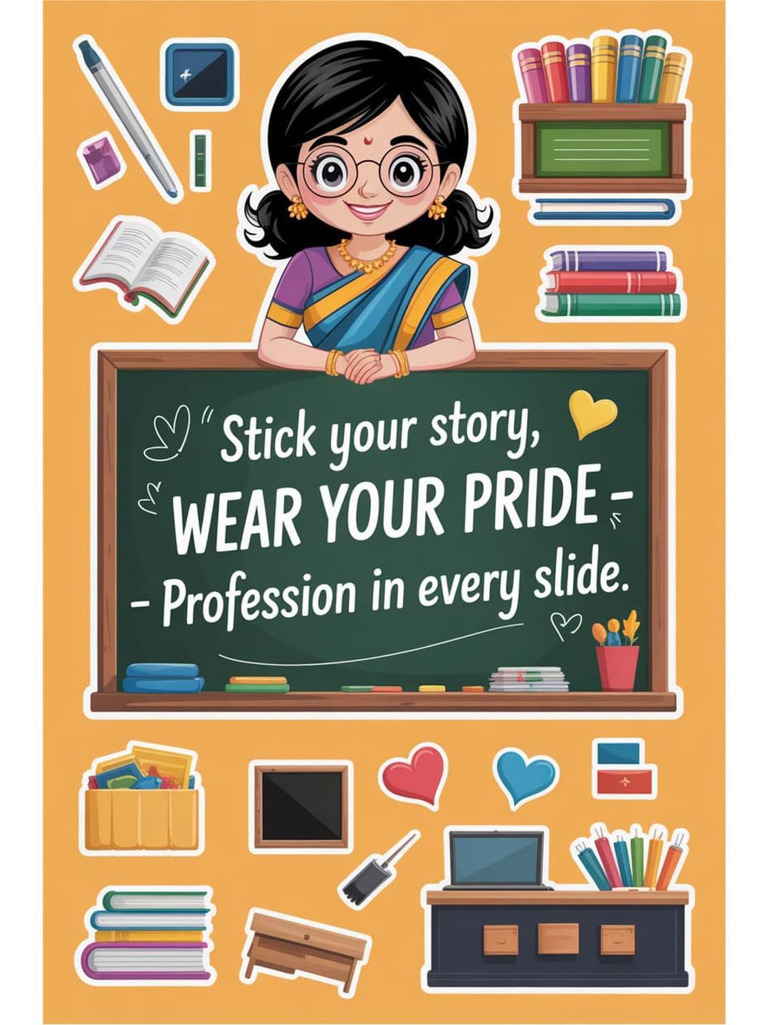 PRINTING DADDY Pack of 55 Profession Vinyl Stickers