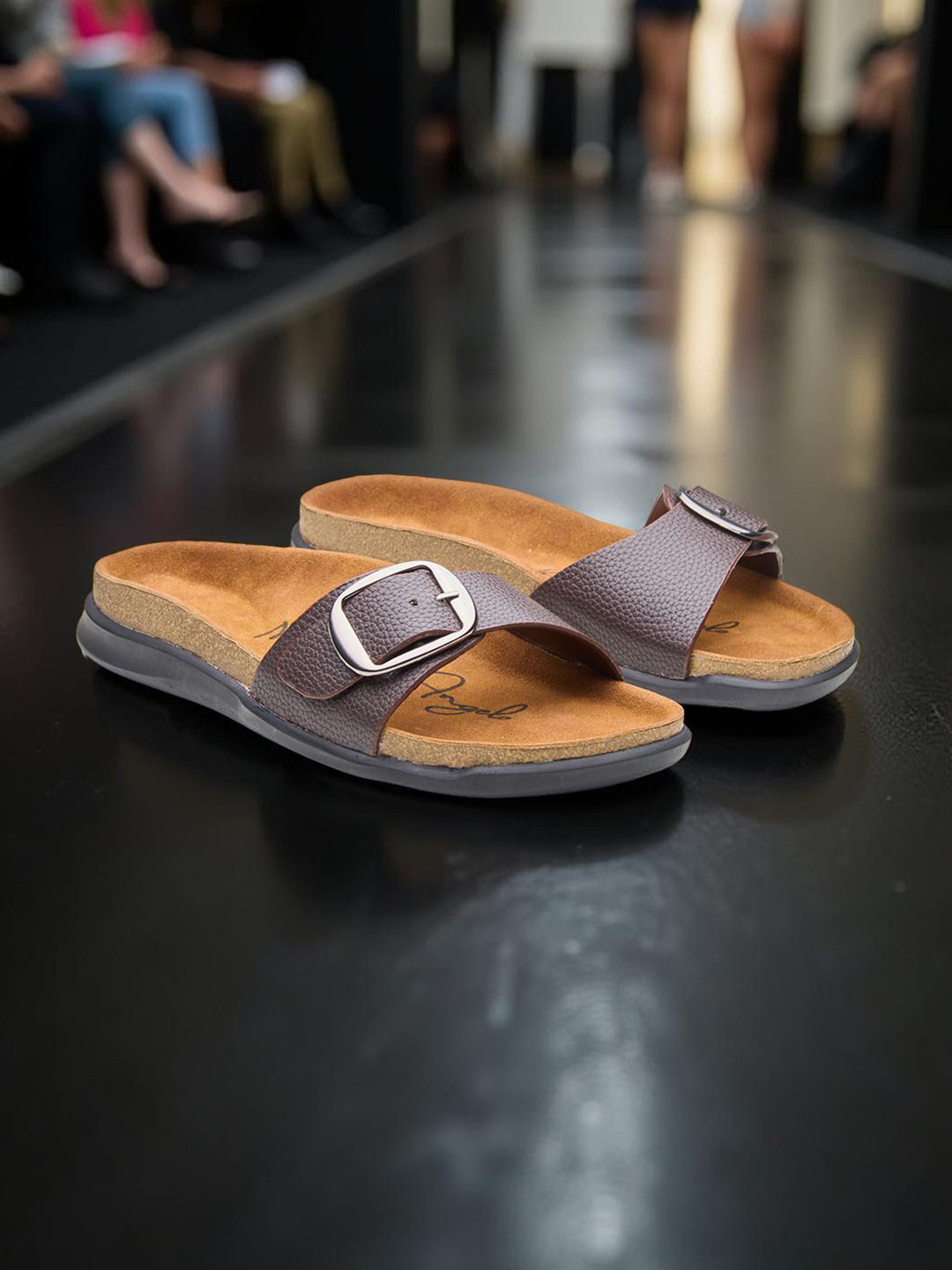 MICHAEL ANGELO Women Textured Flats With Buckles
