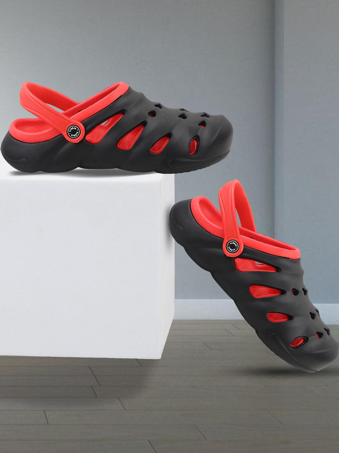 WARESH Men Red Flip Flops
