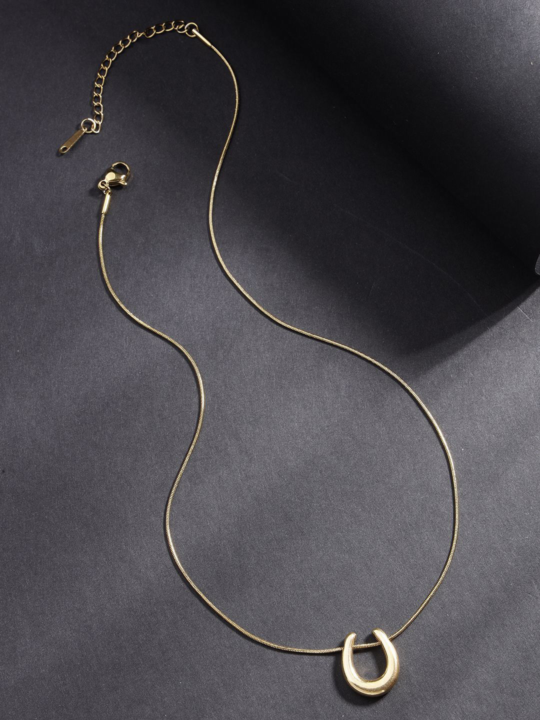 Scintillare By Sukkhi Stainless Steel Gold-Plated Minimal Necklace