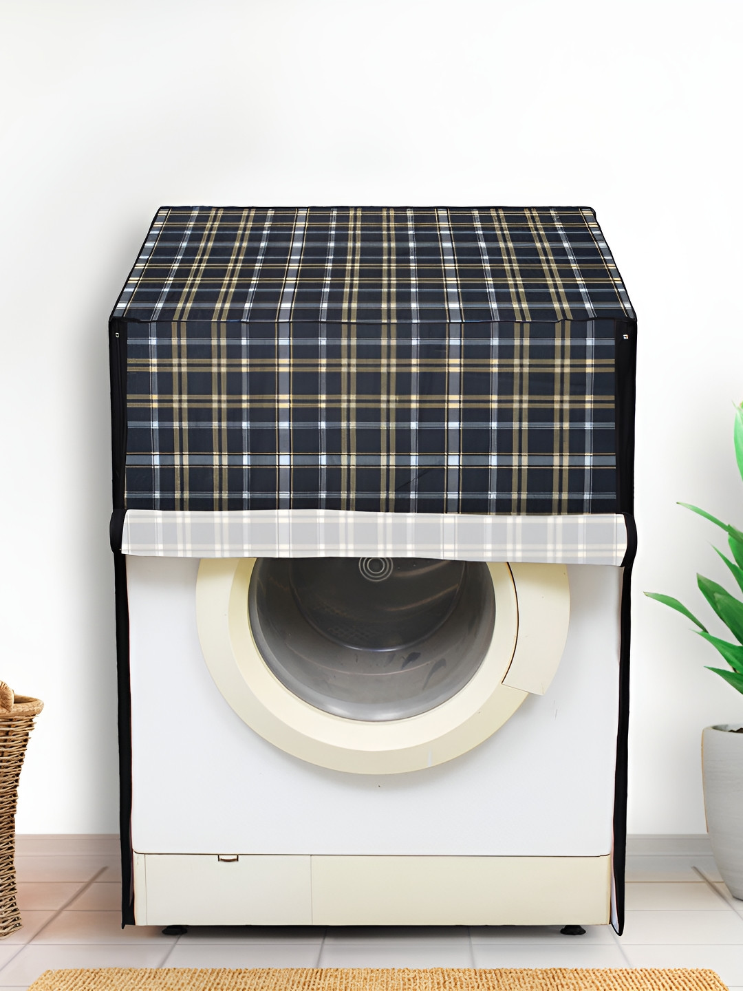 DREAM CARE Blue Printed Dustproof & Waterproof Front Loading Washing Machine Cover 5Kg