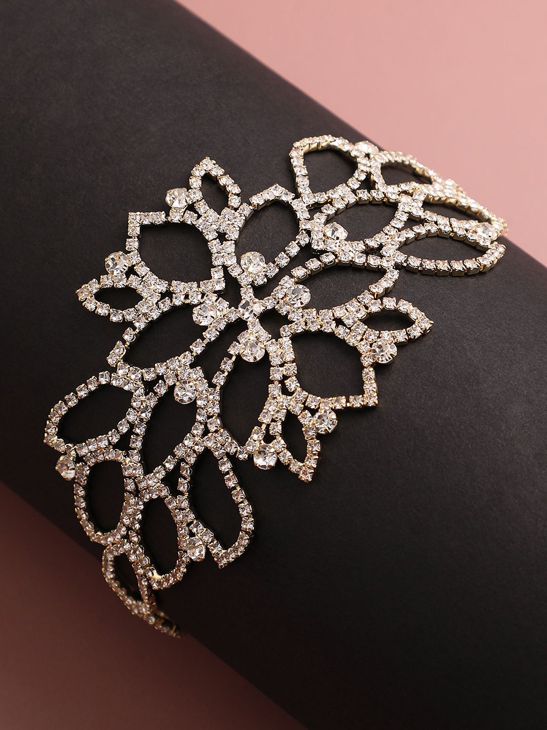 SOHI Stones Studded Armlet Bracelet