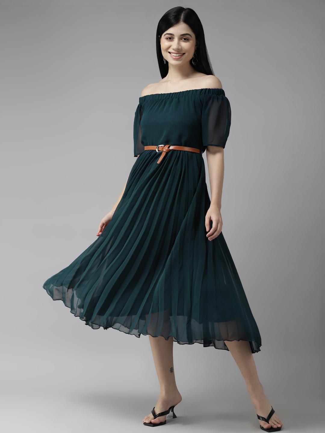 Green Georgette Dresses