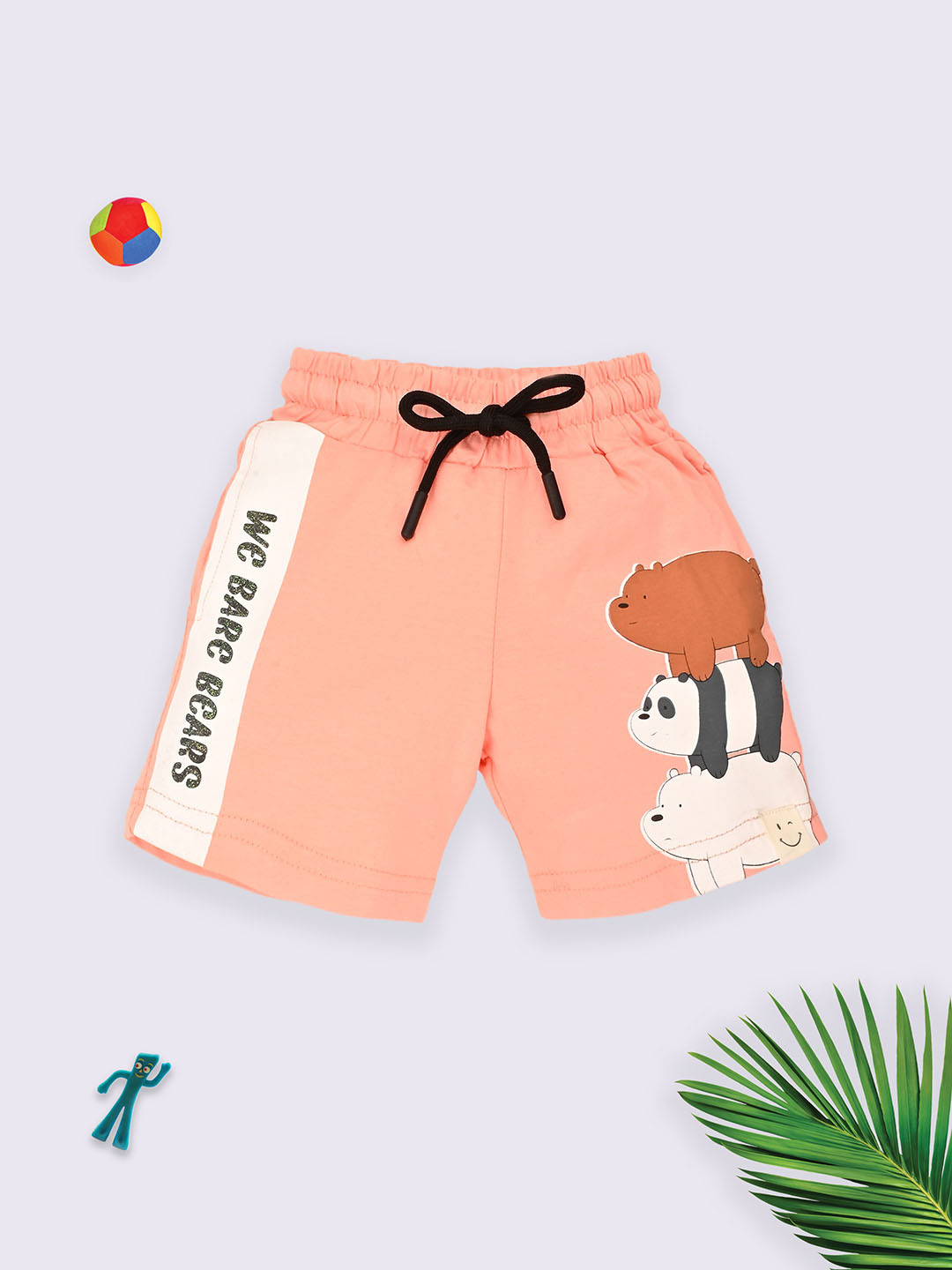 Happy Faces Boys We Bare Bears Printed Cotton Shorts