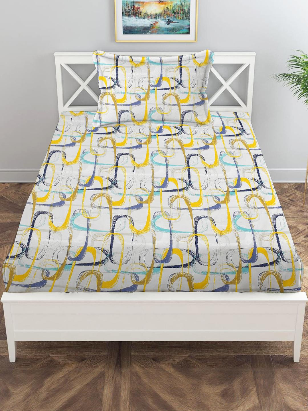 IVAZA Unisex Yellow Bedsheets