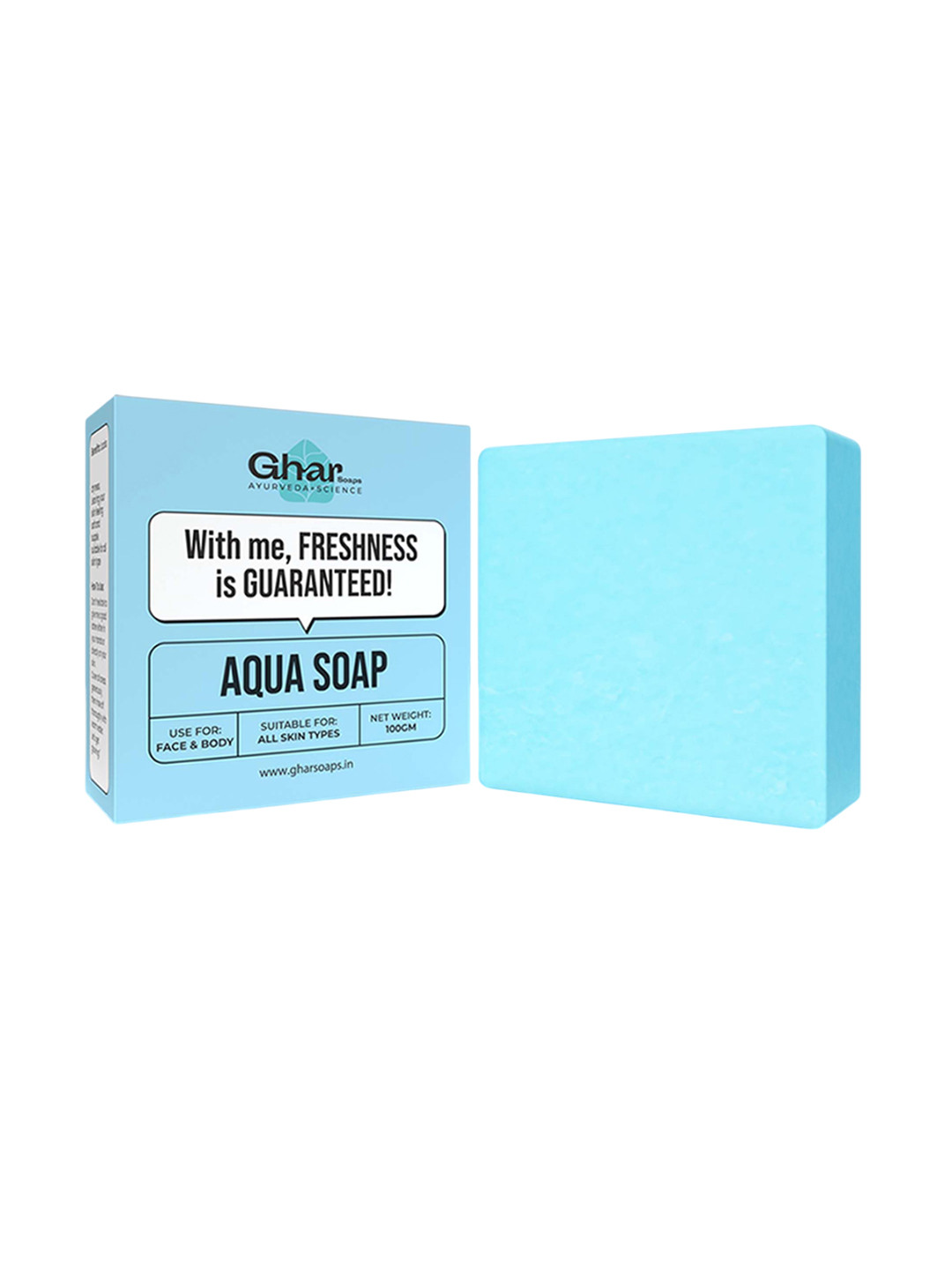 GHAR SOAPS Aqua Soap With Vitamin E & Aloevera For Hydration - 100 g