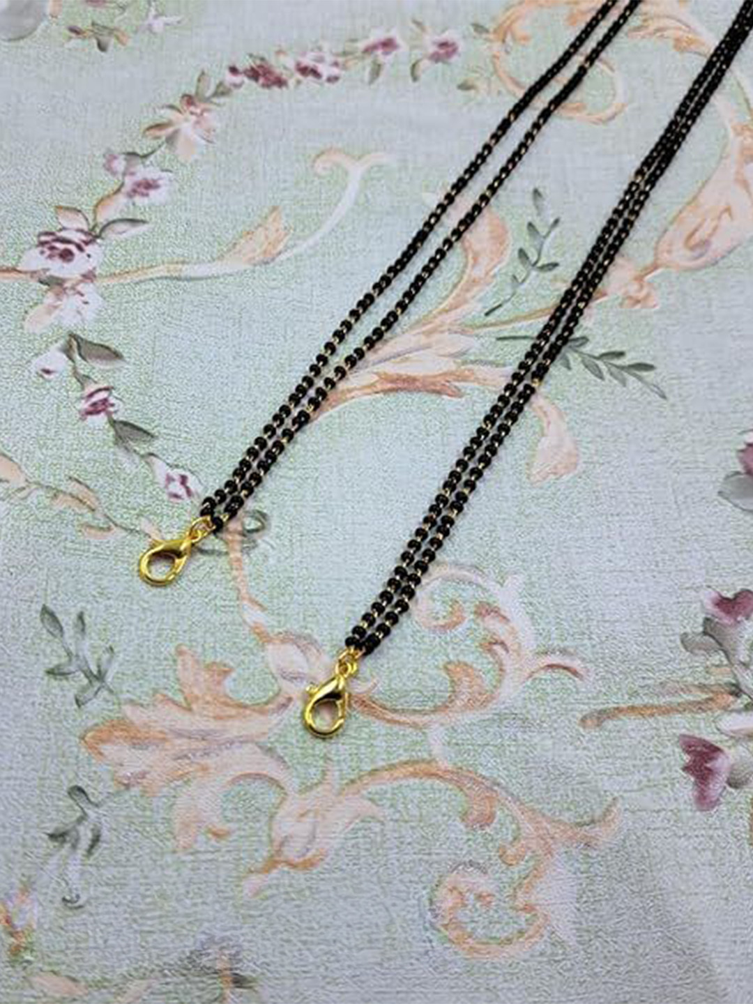 OPUS GEMS Gold-Plated Artificial Beaded Mangalsutra