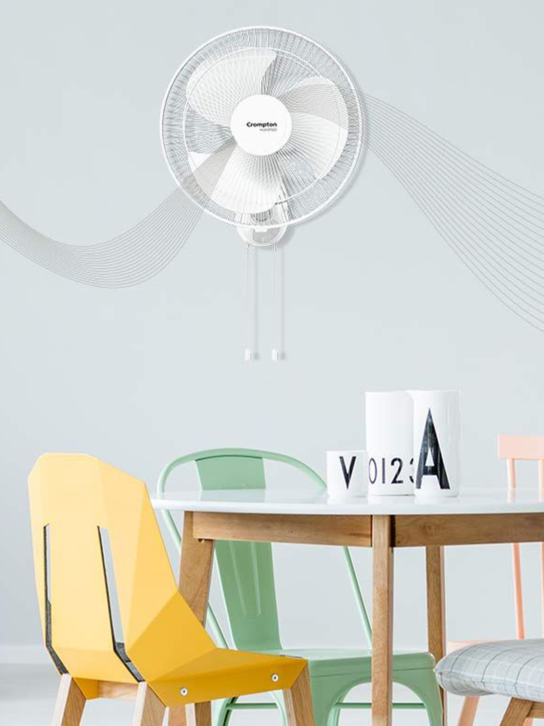 Crompton Black & White High Speed Torpedo Wall Fan