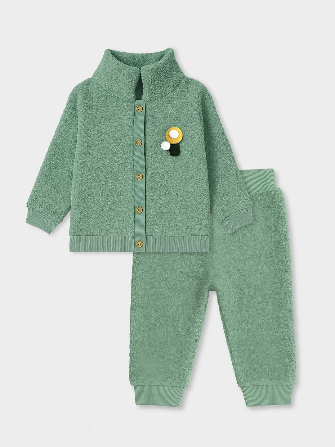 MiArcus Green Long Sleeves Solid Sweater & Pyjama Set