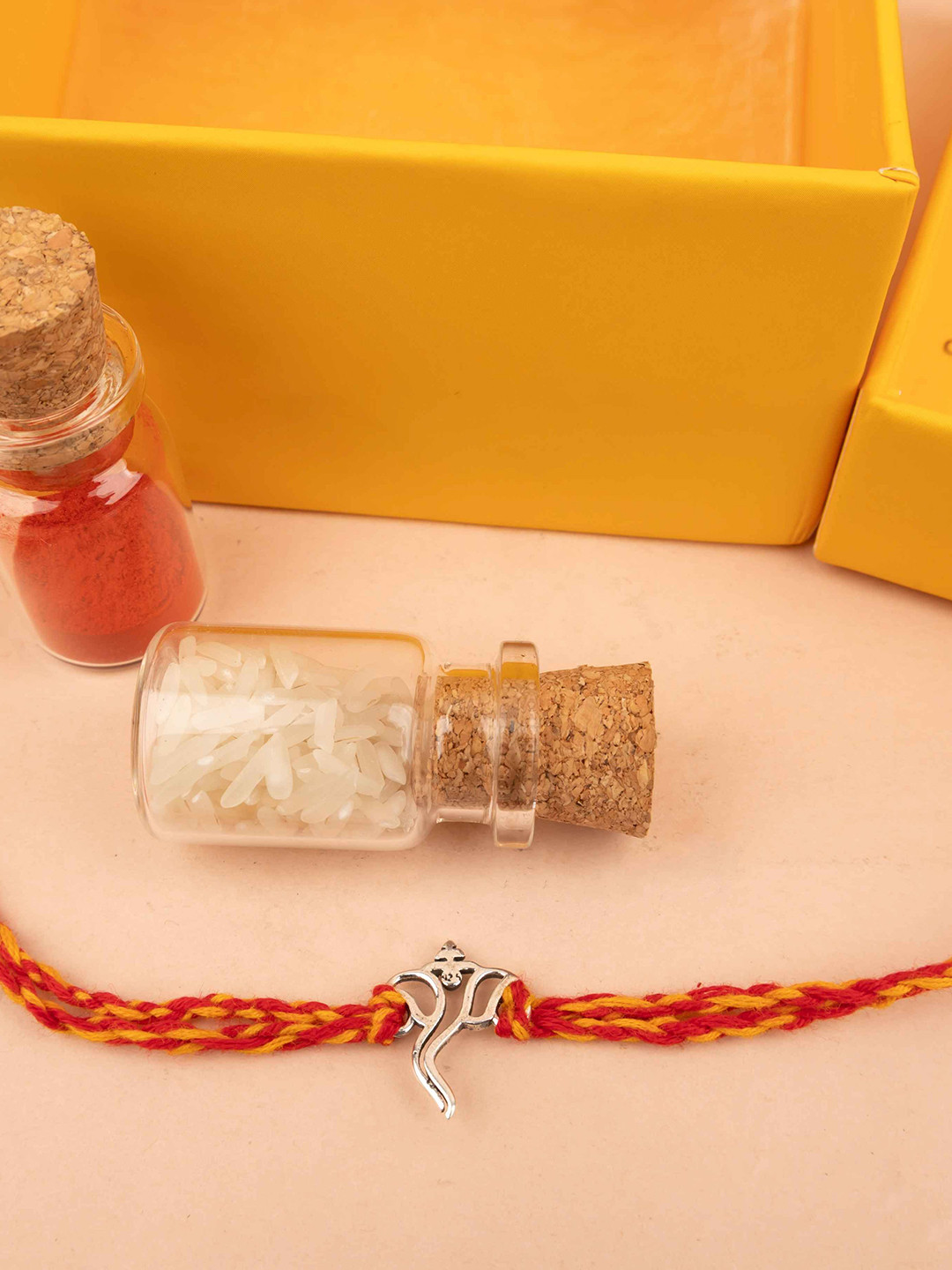 Shyle 925 Sterling Silver Adya Shubh Ganesha Thread Rakhi
