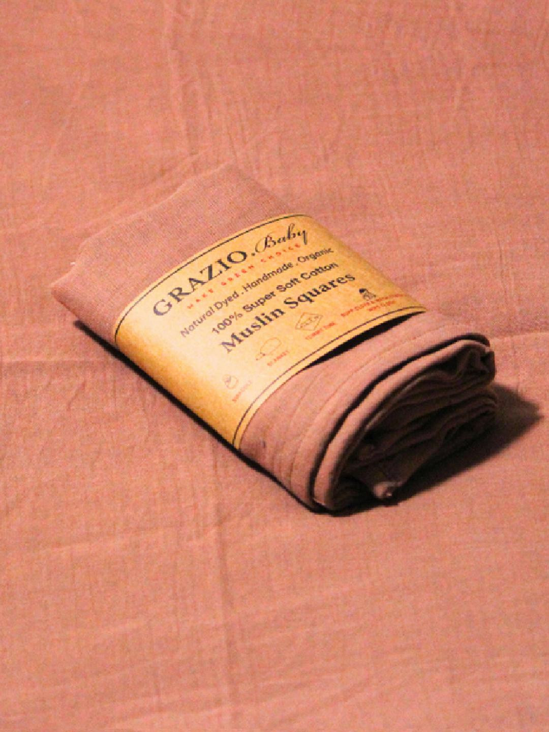 GRAZIO Infants Pack of 2 Natural Dyed Organic Swaddles