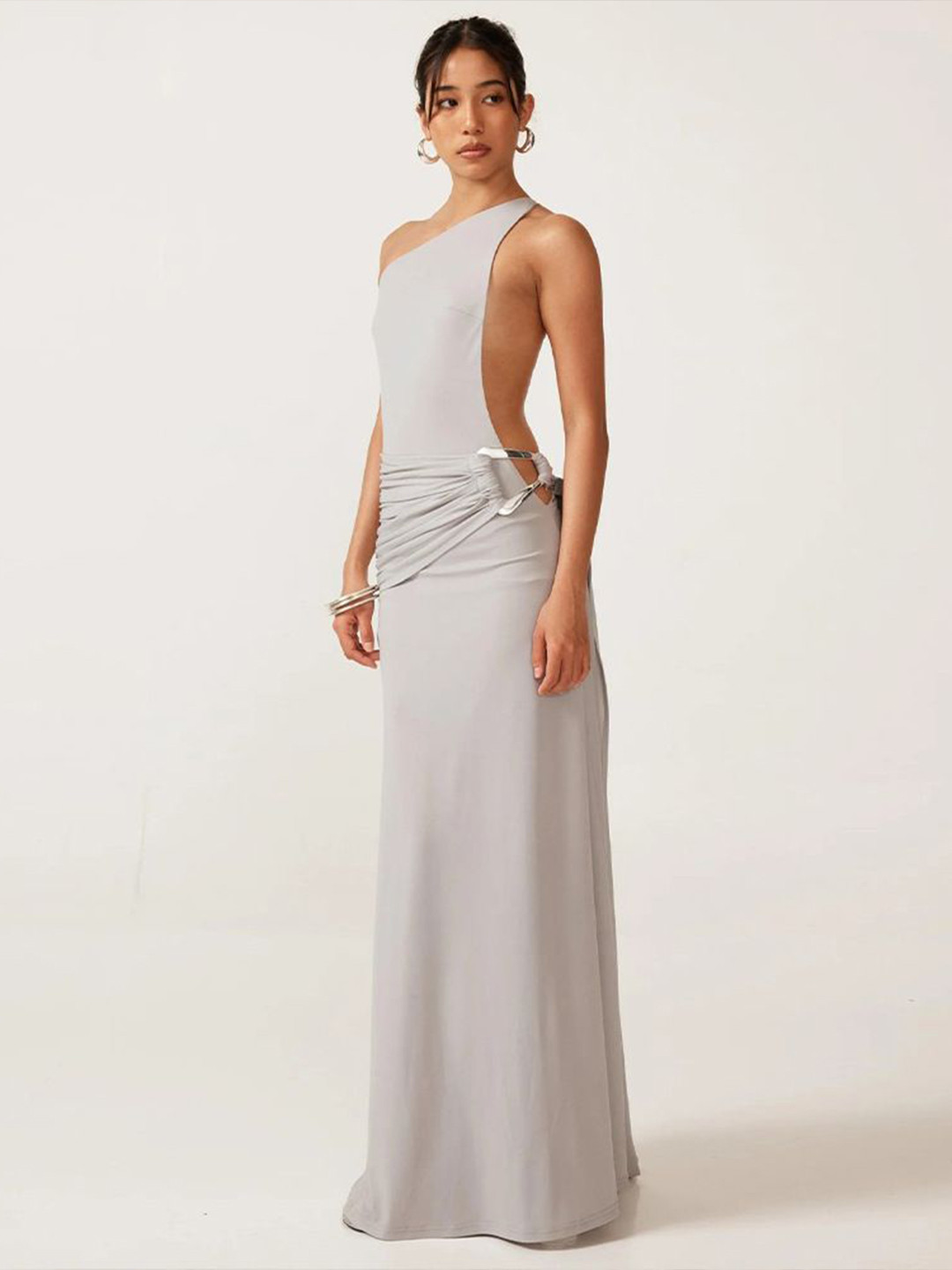 MIAKEE Rhone Women One Shoulder Backless Maxi Dress