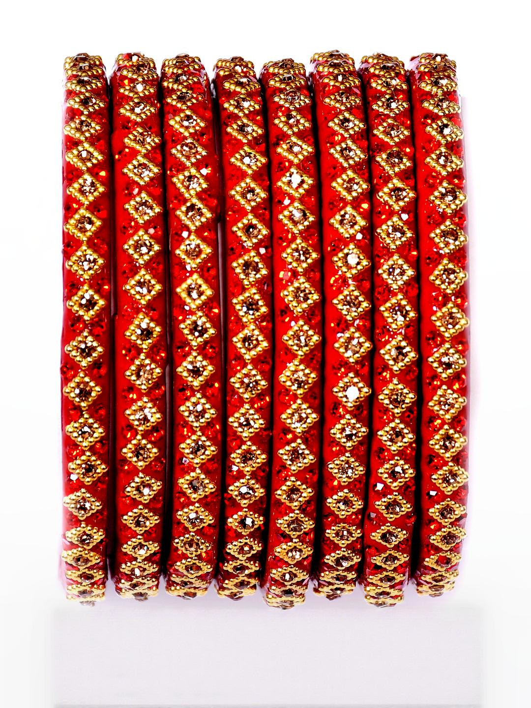 HouseOfCommon  Red Glass Bangles